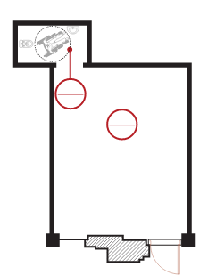 Modern apartment floor plan layout
